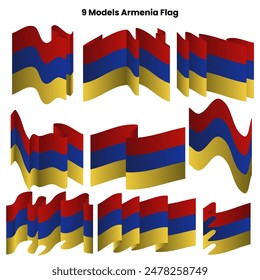 Discover 9 stunning models of the Armenia national flag, perfect for your design needs. Ideal for Independence Day celebrations and beyond, these high-quality assets will elevate your projects.