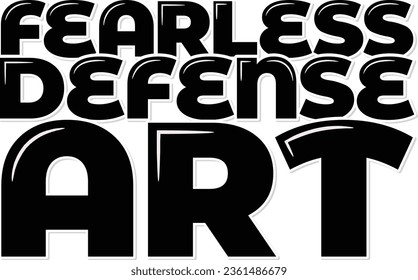 Discover the art of fearless self-defense with this captivating lettering vector design.