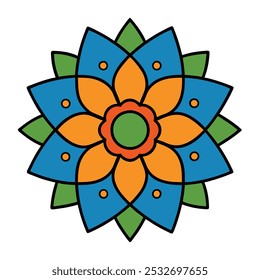 Descubra uma ilustração de vetor de arte mandala tradicional muito bem trabalhada, com padrões intrincados e simetria elegante. Perfeito para impressão, projetos digitais e inspiração de design