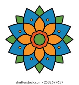 Descubra uma ilustração de vetor de arte mandala tradicional muito bem trabalhada, com padrões intrincados e simetria elegante. Perfeito para impressão, projetos digitais e inspiração de design