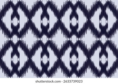 Discover the beauty of this unique seamless ikat print. Ideal for fashion, home décor, or any project needing an artistic, modern tribal touch.