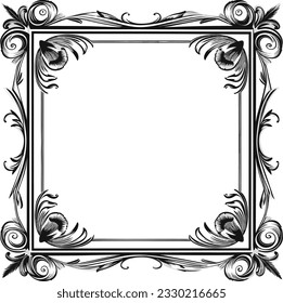 Discover the beauty of a vintage flower frame that is truly amazing. Its intricate patterns and decorative elements bring a touch of sophistication to any setting.