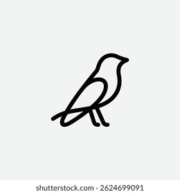 Discover the Bird advertising agency logo: a minimalist and refined bird symbol in black on white background. Perfect for creative branding.