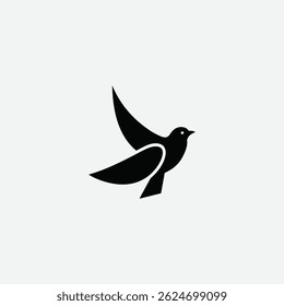 Discover the Bird advertising agency logo: a minimalist and refined bird symbol in black on white background. Perfect for creative branding.