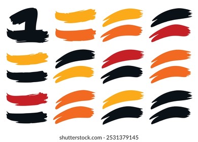  Discover bold abstract ink brush strokes in this vector art collection, perfect for creating dynamic, artistic designs. Great for backgrounds, posters, and creative digital projects.