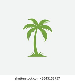 Discover a bold, minimalist palm tree logo in lime green on a deep brown backdrop. Clean, symmetrical tropical design perfect for branding, apparel, or summer-themed visuals.