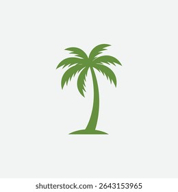 Discover a bold, minimalist palm tree logo in lime green on a deep brown backdrop. Clean, symmetrical tropical design perfect for branding, apparel, or summer-themed visuals.