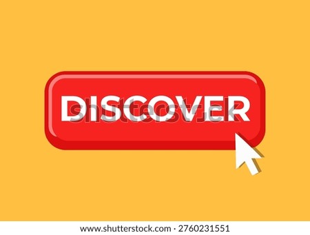 Discover button with click
Vector red click button on an orange background
