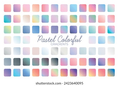 Discover a captivating collection of pastel-colored gradient designs that will effortlessly bring vibrancy to your web and social media backgrounds. 