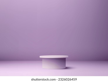 Discover the captivating essence of a purple minimal interior concept with this artistic 3D table podium mockup showcase. Perfect for web and website design, this modern illustrator vector