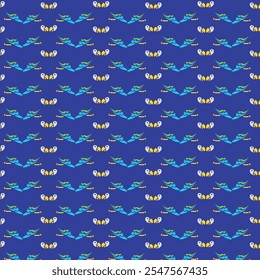 Discover a captivating modern design featuring a vibrant blue parrot in a seamless pattern. Perfect for animal-themed projects, this colorful artwork adds a stylish and dynamic touch to any creative d