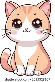 Descubra el encanto de nuestra "Ilustración de gato lindo", una obra de arte encantadora y conmovedora perfecta para los amantes de los gatos y los entusiastas de los animales por igual. Esta ilustración presenta un adorable personaje felino.