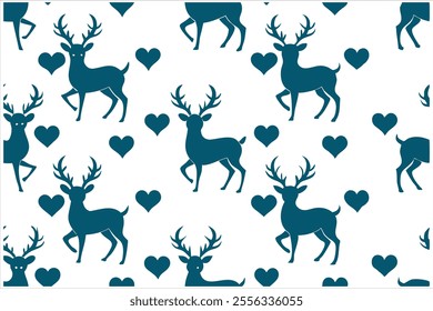 Discover a charming vintage deer seamless pattern with Christmas elements. Perfect for festive decorations, gift wrapping, textiles, or holiday crafts. Add a timeless, nostalgic touch to your designs