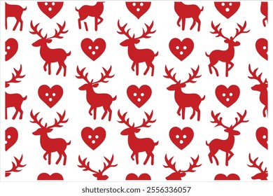 Discover a charming vintage deer seamless pattern with Christmas elements. Perfect for festive decorations, gift wrapping, textiles, or holiday crafts. Add a timeless, nostalgic touch to your designs