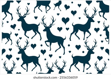 Discover a charming vintage deer seamless pattern with Christmas elements. Perfect for festive decorations, gift wrapping, textiles, or holiday crafts. Add a timeless, nostalgic touch to your designs