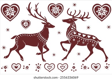 Discover a charming vintage deer seamless pattern with Christmas elements. Perfect for festive decorations, gift wrapping, textiles, or holiday crafts. Add a timeless, nostalgic touch to your designs