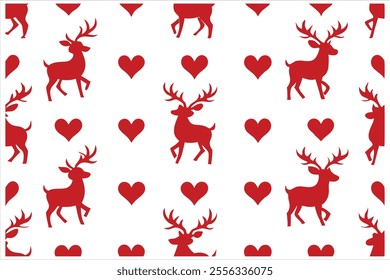 Discover a charming vintage deer seamless pattern with Christmas elements. Perfect for festive decorations, gift wrapping, textiles, or holiday crafts. Add a timeless, nostalgic touch to your designs