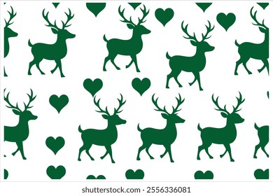 Discover a charming vintage deer seamless pattern with Christmas elements. Perfect for festive decorations, gift wrapping, textiles, or holiday crafts. Add a timeless, nostalgic touch to your designs