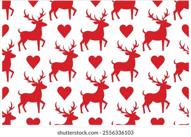 Discover a charming vintage deer seamless pattern with Christmas elements. Perfect for festive decorations, gift wrapping, textiles, or holiday crafts. Add a timeless, nostalgic touch to your designs