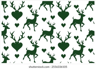 Discover a charming vintage deer seamless pattern with Christmas elements. Perfect for festive decorations, gift wrapping, textiles, or holiday crafts. Add a timeless, nostalgic touch to your designs