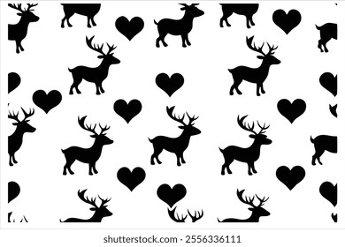 Discover a charming vintage deer seamless pattern with Christmas elements. Perfect for festive decorations, gift wrapping, textiles, or holiday crafts. Add a timeless, nostalgic touch to your designs