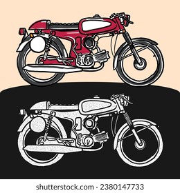 Discover classic motorcycle vector assets, including iconic models. Ideal for vintage-themed designs and motorcycle enthusiasts.