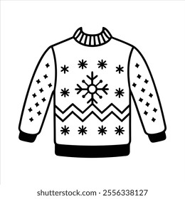 Discover a collection of ugly Christmas sweater vector designs featuring knitted jumpers with festive winter patterns. Perfect for seasonal projects, cards, and apparel design.