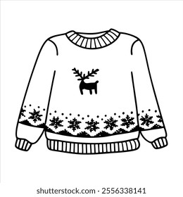 Discover a collection of ugly Christmas sweater vector designs featuring knitted jumpers with festive winter patterns. Perfect for seasonal projects, cards, and apparel design.