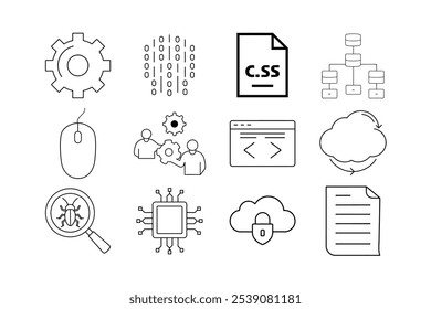 Discover a comprehensive collection of icons and symbols designed for web development, mobile applications, infographics, and branding projects. This high-quality vector set includes a variety.