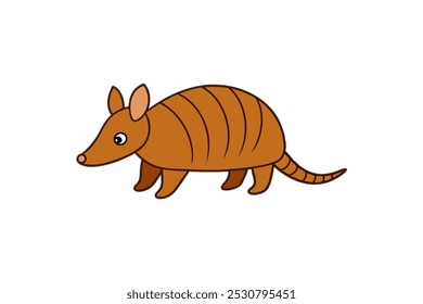 Discover a delightful armadillo cartoon style vector art illustration perfect for creative projects. Bring charm and whimsy to your designs with this fun artwork.