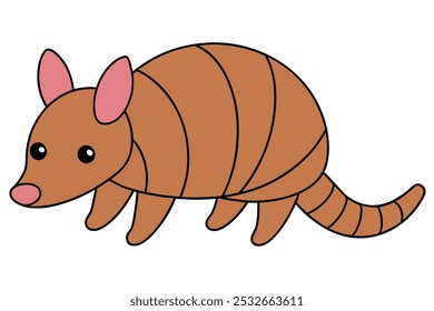 Discover a delightful armadillo cartoon style vector art illustration perfect for creative projects. Bring charm and whimsy to your designs with this fun artwork.