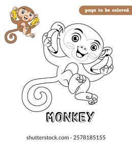 Discover a delightful collection of adorable animal illustrations perfect for children's coloring books! This high-quality EPS vector file features a variety of charming animals.