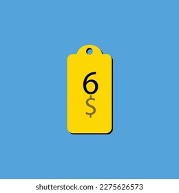 Descubra la etiqueta o sello del cupón de $ Dollar Only con una fuente fantástica e ilustración vectorial única en un alegre fondo amarillo que se puede usar para obtener descuentos.
