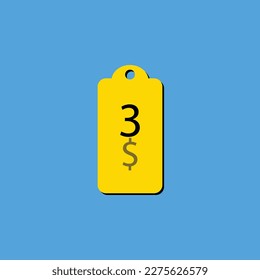 Discover the $ Dollar Only coupon label or stamp with a fantastic font and unique vector illustration on a cheerful yellow background that can be used to get discounts.

