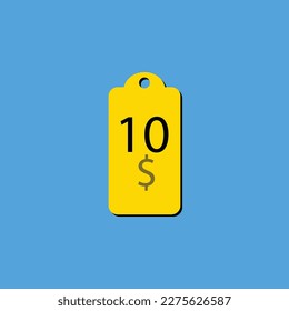 Descubra la etiqueta o sello del cupón de $ Dollar Only con una fuente fantástica e ilustración vectorial única en un alegre fondo amarillo que se puede usar para obtener descuentos.
