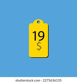 Descubra la etiqueta o sello del cupón de $ Dollar Only con una fuente fantástica e ilustración vectorial única en un alegre fondo amarillo que se puede usar para obtener descuentos.
