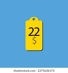 Discover the $ Dollar Only coupon label or stamp with a fantastic font and unique vector illustration on a cheerful yellow background that can be used to get discounts.
