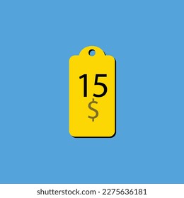 Discover the $ Dollar Only coupon label or stamp with a fantastic font and unique vector illustration on a cheerful yellow background that can be used to get discounts.
