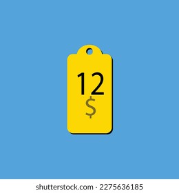 Descubra la etiqueta o sello del cupón de $ Dollar Only con una fuente fantástica e ilustración vectorial única en un alegre fondo amarillo que se puede usar para obtener descuentos.
