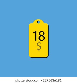 Discover the $ Dollar Only coupon label or stamp with a fantastic font and unique vector illustration on a cheerful yellow background that can be used to get discounts.
