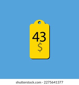Descubra la etiqueta o sello del cupón de $ Dollar Only con una fuente fantástica e ilustración vectorial única en un alegre fondo amarillo que se puede usar para obtener descuentos.
