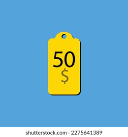 Descubra la etiqueta o sello del cupón de $ Dollar Only con una fuente fantástica e ilustración vectorial única en un alegre fondo amarillo que se puede usar para obtener descuentos.
