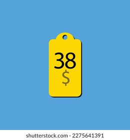 Discover the $ Dollar Only coupon label or stamp with a fantastic font and unique vector illustration on a cheerful yellow background that can be used to get discounts.
