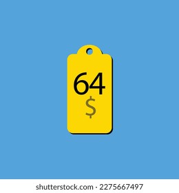 Descubra la etiqueta o sello del cupón de $ Dollar Only con una fuente fantástica e ilustración vectorial única en un alegre fondo amarillo que se puede usar para obtener descuentos.
