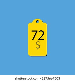 Discover the $ Dollar Only coupon label or stamp with a fantastic font and unique vector illustration on a cheerful yellow background that can be used to get discounts.
