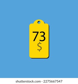 Discover the $ Dollar Only coupon label or stamp with a fantastic font and unique vector illustration on a cheerful yellow background that can be used to get discounts.
