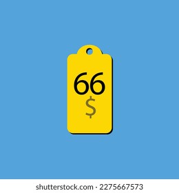 Discover the $ Dollar Only coupon label or stamp with a fantastic font and unique vector illustration on a cheerful yellow background that can be used to get discounts.
