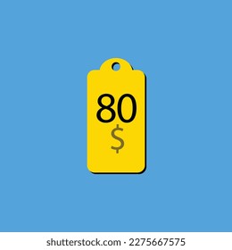 Descubra la etiqueta o sello del cupón de $ Dollar Only con una fuente fantástica e ilustración vectorial única en un alegre fondo amarillo que se puede usar para obtener descuentos.
