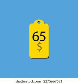 Descubra la etiqueta o sello del cupón de $ Dollar Only con una fuente fantástica e ilustración vectorial única en un alegre fondo amarillo que se puede usar para obtener descuentos.
