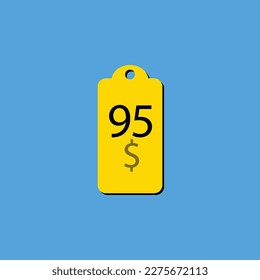 Discover the $ Dollar Only coupon label or stamp with a fantastic font and unique vector illustration on a cheerful yellow background that can be used to get discounts.
